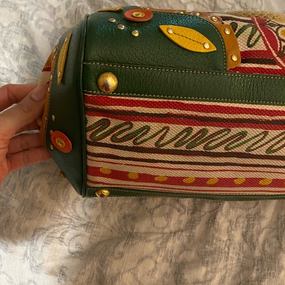 PRADA bag RARE authentic canvas and leather - Picture 4 of 13